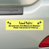 Definitie van dierenrechten bumpersticker (Op auto)