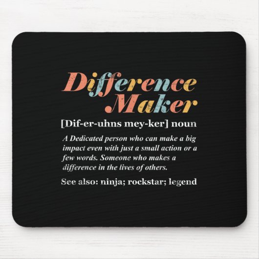 Definitie van Difference Maker Muismat (Voorkant)