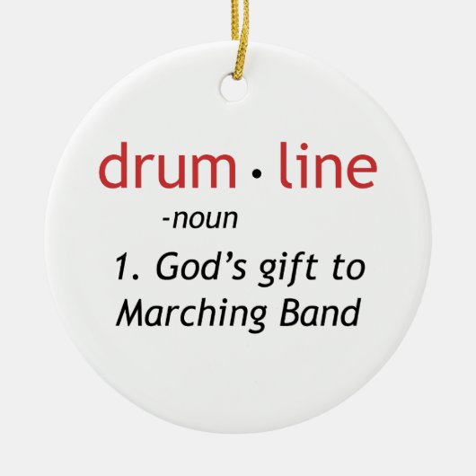Definitie van Drumline Keramisch Ornament (Voorkant)