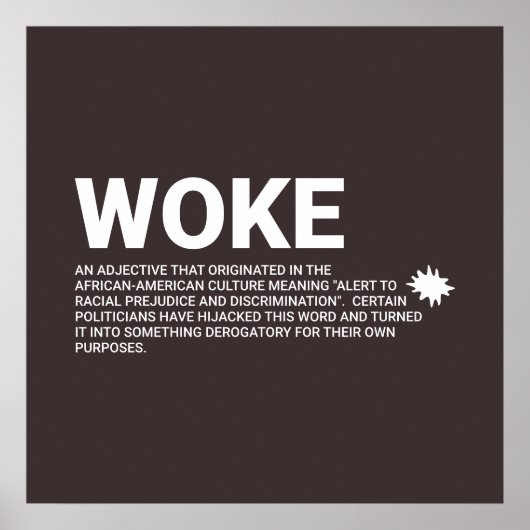 Definitie van echte woke poster (Voorkant)