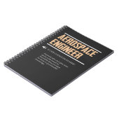 Definitie van een Aerospace Engineer Gift Idea Notitieboek (Linkerzijde)
