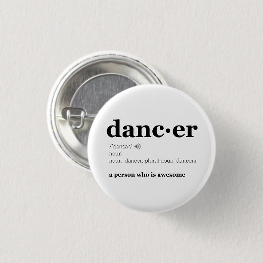Definitie van een danser ronde button 3,2 cm (Voorkant /achterkant)