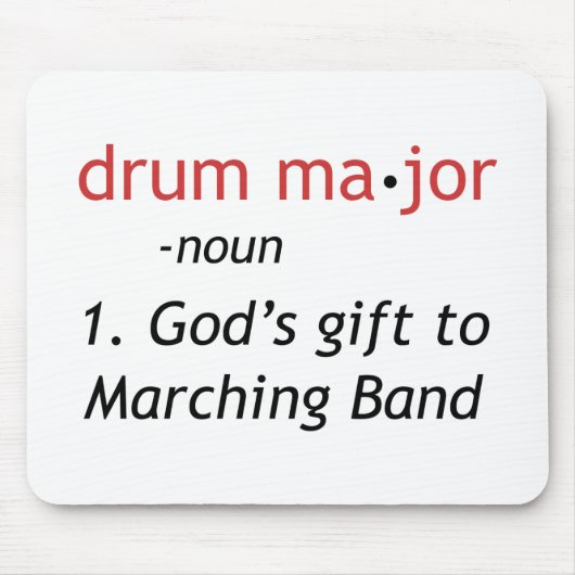 Definitie van een Drum Major Muismat (Voorkant)