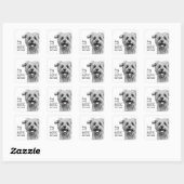 Definitie van een hond vierkante sticker (Vel)
