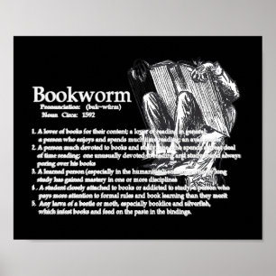 Definitie van een Poster met boekworm