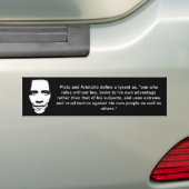 Definitie van een Tyrant - Plato en Aristoteles Bumpersticker (Op auto)
