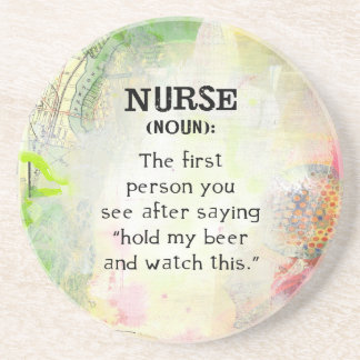 Definitie van een verpleegster zandsteen onderzetter