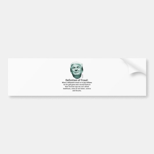 Definitie van fraude - TRUMP Bumpersticker (Voorkant)