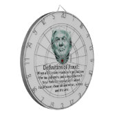 Definitie van fraude - TRUMP Dartbord (Voorkant Links)