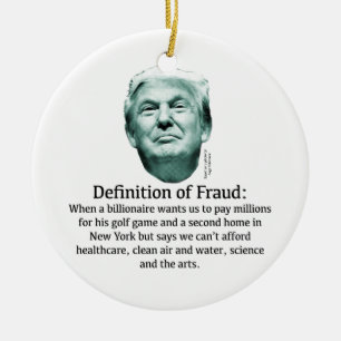 Definitie van fraude - TRUMP Keramisch Ornament