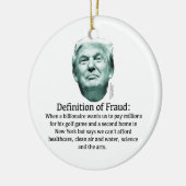 Definitie van fraude - TRUMP Keramisch Ornament (Links)