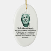 Definitie van fraude - TRUMP Keramisch Ornament (Rechts)