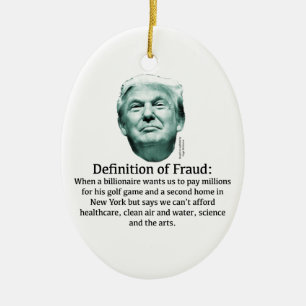 Definitie van fraude - TRUMP Keramisch Ornament