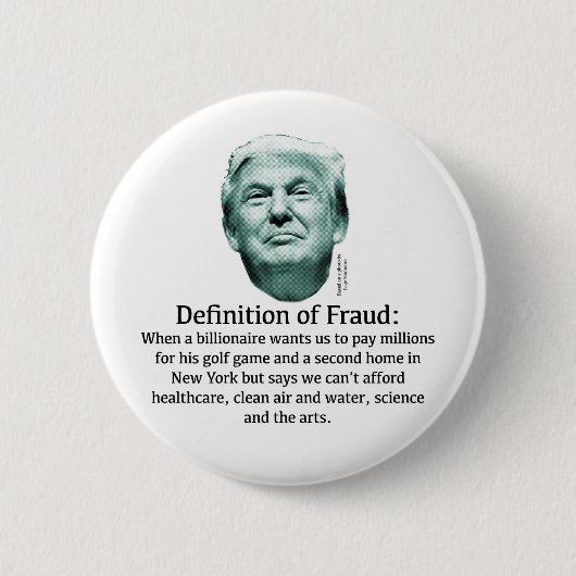 Definitie van fraude - TRUMP Ronde Button 5,7 Cm (Voorkant)