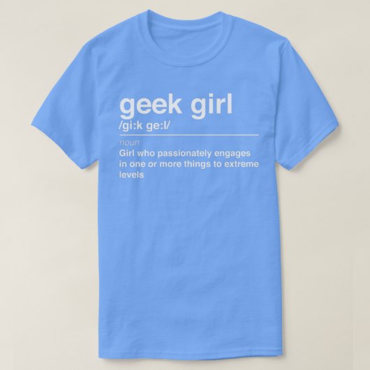 Definitie van geek meisje t-shirt (Design voorkant)