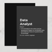 Definitie van gegevensanalisten kaart (Voorkant / Achterkant)