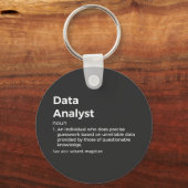 Definitie van gegevensanalisten sleutelhanger (Voorkant)