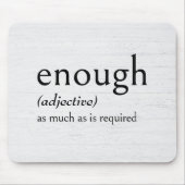 Definitie van GENOEG Muismat (Voorkant)