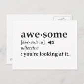 Definitie van Geweldige Je bekijkt het Briefkaart (Voorkant / Achterkant)