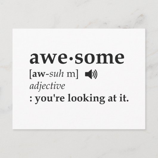 Definitie van Geweldige Je bekijkt het Briefkaart (Voorkant)