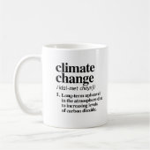 Definitie van klimaatverandering koffiemok (Links)