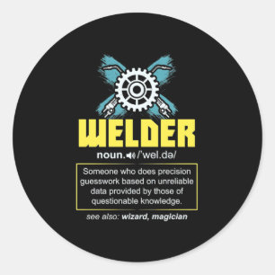 Definitie van lassen ronde sticker