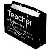 Definitie van leraar groot cadeauzakje (Achterkant Gekanteld)