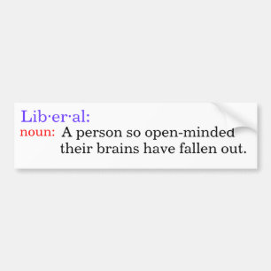 Definitie van Liberale bumpersticker