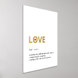Definitie van LOVE minimale witte goud Folie Afdrukken