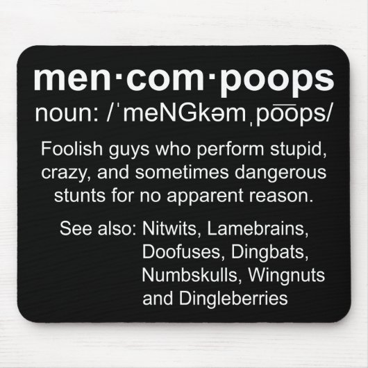 definitie van Mencompoops Muismat (Voorkant)