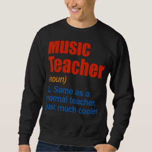 Definitie van muziekdocent Terug naar school Eerst Trui