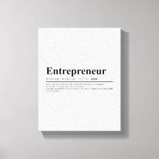 Definitie van ondernemer | Motiverende quote Canvas Afdruk