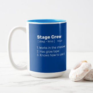 Definitie van podiumbemanning tweekleurige koffiemok