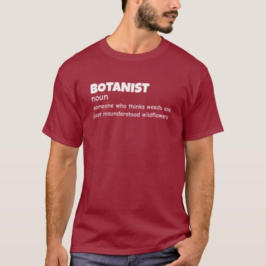 Definitie van professionele botanicus t-shirt (Voorkant)