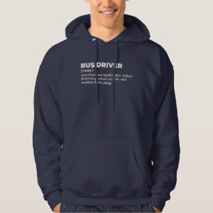 Definitie van professionele buschauffeur hoodie