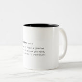 Definitie van programmeur tweekleurige koffiemok (Voorkant rechts)