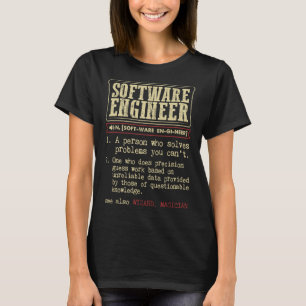 Definitie van Software Engineer Dictionary T-shirt