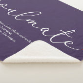 Definitie van Soulmate Script Liefde Hart Paars Sherpa Deken (3/4)