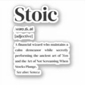 definitie van stoïcijnse handel sticker (Voorkant)