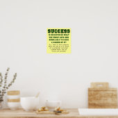 Definitie Van Succes Grappig Bord Poster (Keuken)