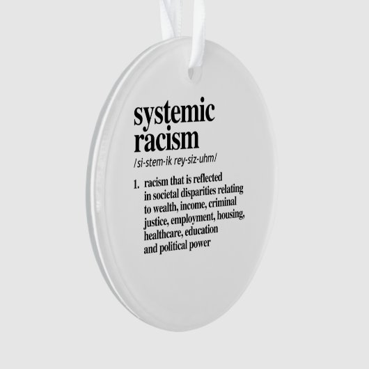 Definitie van systemisch racisme ornament (voorkant)
