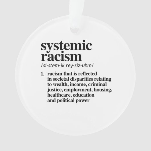 Definitie van systemisch racisme ornament (voorkant)