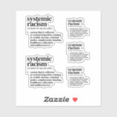 Definitie van systemisch racisme sticker (Vel)