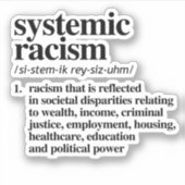 Definitie van systemisch racisme sticker (Voorkant)