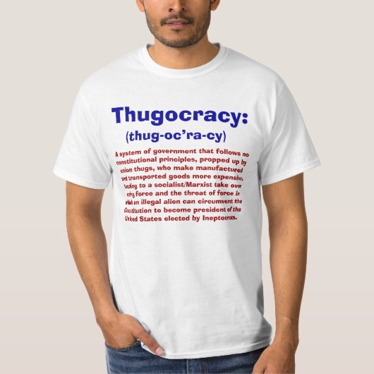 Definitie van T-shirts voor de Thugocratie (Voorkant)