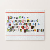 Definitie van teamwerk legpuzzel (Horizontaal)