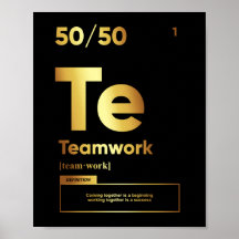 Definitie van teamwerk | MOTIVATIE POSTER