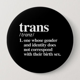 definitie van trans - LGBT - definities - Ronde Button 4,0 Cm