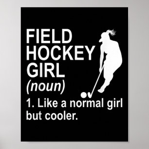 Definitie van veldhockeymeisje poster