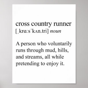 Definitie van veldloper, XC-hardlopen Poster